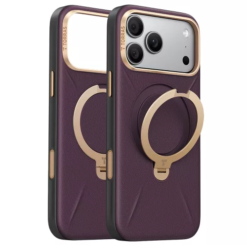 Torras - QPRO Leather Series - iPhone 18 Pro / iPhone 17 Pro - Purple
