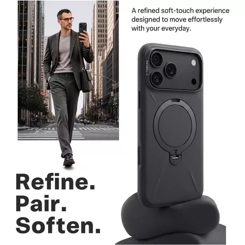 Torras - QPRO Silicone Series - iPhone 18 Pro / iPhone 17 Pro - Black