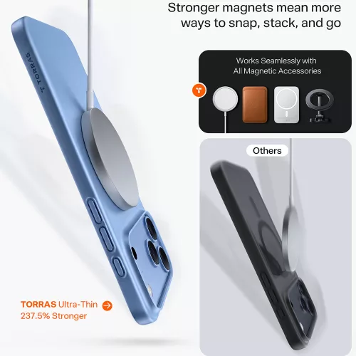 Torras - OriginFit-Mag Series - iPhone 18 Pro / iPhone 17 Pro - Light Blue