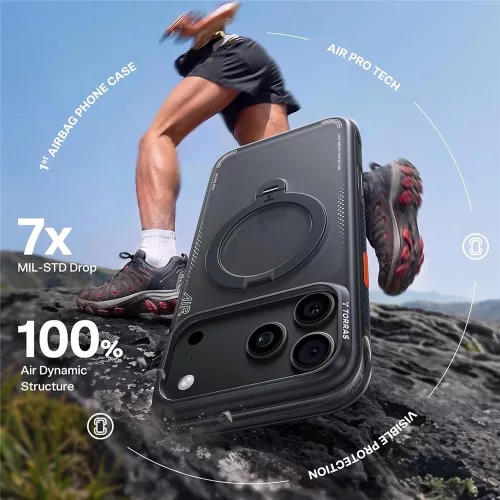 Torras - Ostand Q3 Air Series - iPhone 18 Pro / iPhone 17 Pro - Shadow Black