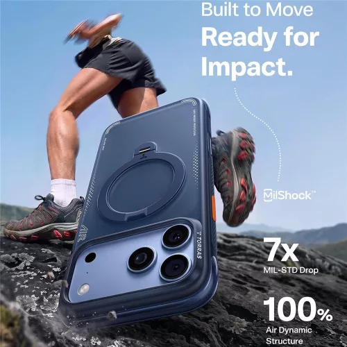 Torras - Ostand Q3 Air Series - iPhone 18 Pro Max / iPhone 17 Pro Max - Deep Blue