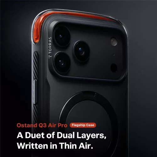 Torras - Ostand Q3 Air Pro - iPhone 18 Pro / iPhone 17 Pro - Obsidian Core
