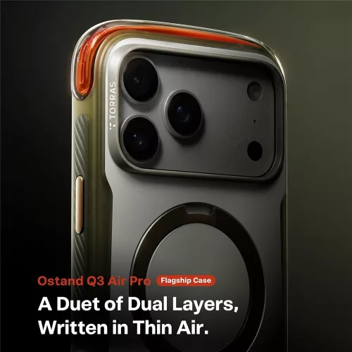 Torras - Ostand Q3 Air Pro - iPhone 18 Pro / iPhone 17 Pro - Alpine Marble