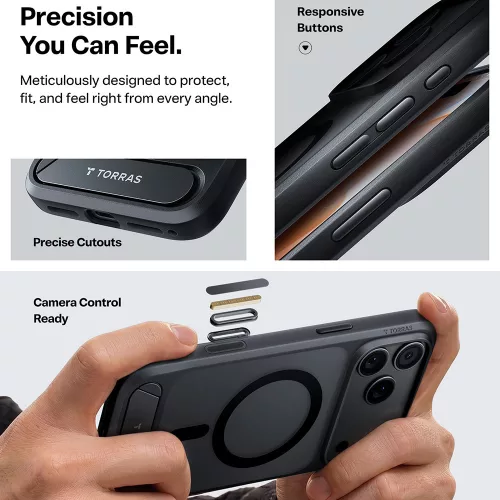 Torras - Ostand L1 Guardian - iPhone 18 Pro / iPhone 17 Pro - Black
