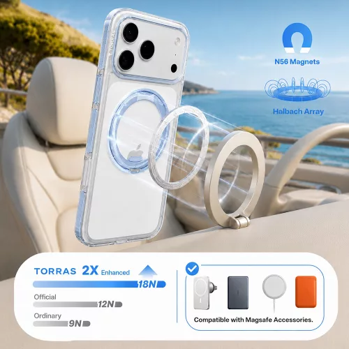 Torras - Ostand O3 Light - iPhone 18 Pro Max / iPhone 17 Pro Max - Blue