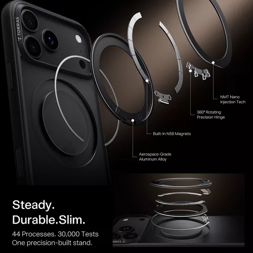Torras - Ostand O1 Guardian - iPhone 18 Pro / iPhone 17 Pro - Black