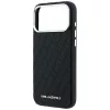Karl Lagerfeld - Grained Leather Metal Logo MagSafe (KLHMP18LPSKLFOFK) - iPhone 18 Pro / iPhone 17 Pro - Black