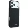 Karl Lagerfeld - Grained Leather Metal Logo MagSafe (KLHMP18LPSKLFOFK) - iPhone 18 Pro / iPhone 17 Pro - Black