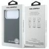 Karl Lagerfeld - Grained Leather Metal Logo MagSafe (KLHMP18LPSKLFOFK) - iPhone 18 Pro / iPhone 17 Pro - Black