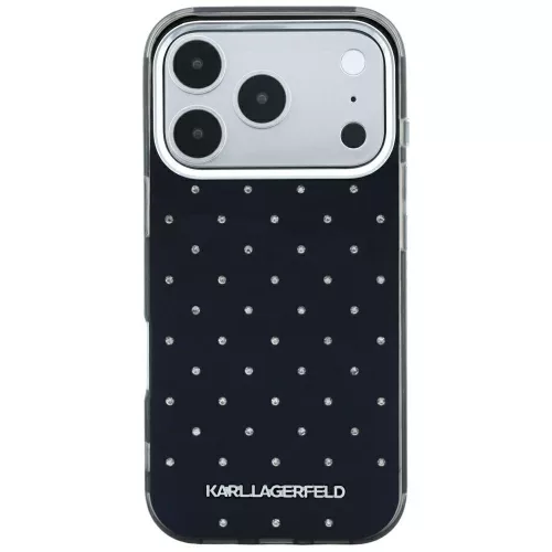 Karl Lagerfeld - IML Rhinestones and Electroplated Logo (KLHCP18X6HCRDKLK) - iPhone 18 Pro Max / iPhone 17 Pro Max - Black