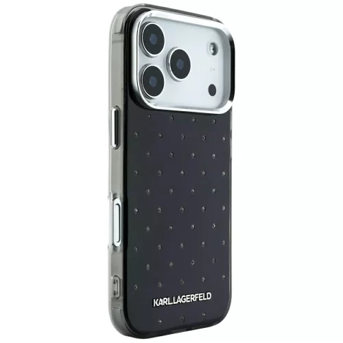 Karl Lagerfeld - IML Rhinestones and Electroplated Logo (KLHCP18X6HCRDKLK) - iPhone 18 Pro Max / iPhone 17 Pro Max - Black