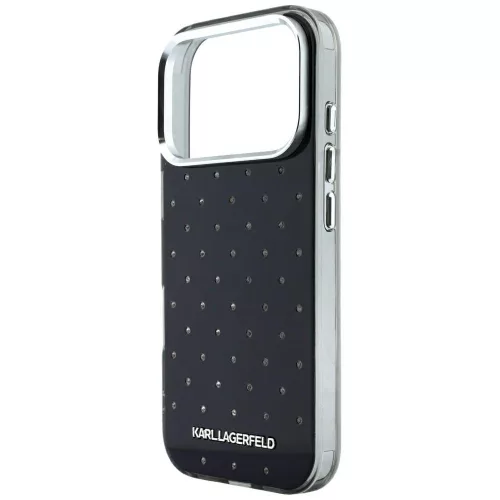 Karl Lagerfeld - IML Rhinestones and Electroplated Logo (KLHCP18X6HCRDKLK) - iPhone 18 Pro Max / iPhone 17 Pro Max - Black