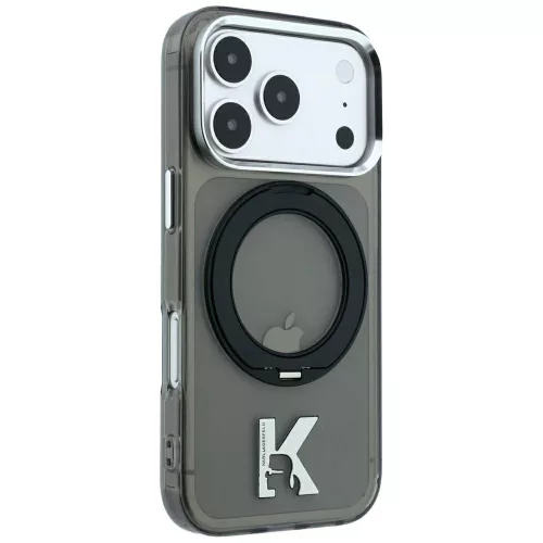 Karl Lagerfeld - HC IML Ring Stand MagSafe Kameo Metal (KLHMP18X6HRSMKMK) - iPhone 18 Pro Max / iPhone 17 Pro Max - Black