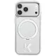 Karl Lagerfeld - Hardcase IML Ring Stand MagSafe Kameo Metal (KLHMP18L6HRSMKMH) - iPhone 18 Pro / iPhone 17 Pro - Transparent