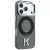 Karl Lagerfeld - Hardcase IML Ring Stand MagSafe Kameo Metal (KLHMP18L6HRSMKMK) - iPhone 18 Pro / iPhone 17 Pro - Black