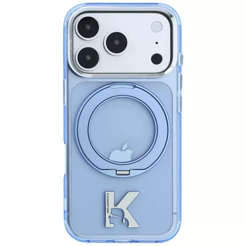 Karl Lagerfeld - Hardcase IML Ring Stand MagSafe Kameo Metal (KLHMP18L6HRSMKMB) - iPhone 18 Pro / iPhone 17 Pro - Blue