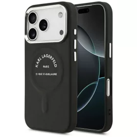   Karl Lagerfeld - HC MagSafe Leather EMB. Ring Karl RSG Logo (KLHMP18XPSKRSGEK) - iPhone 18 Pro Max / iPhone 17 Pro Max - Black