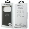 Karl Lagerfeld - HC MagSafe Leather EMB. Ring with Karl RSG Logo (KLHMP18LPSKRSGEK) - iPhone 18 Pro / iPhone 17 Pro - Black