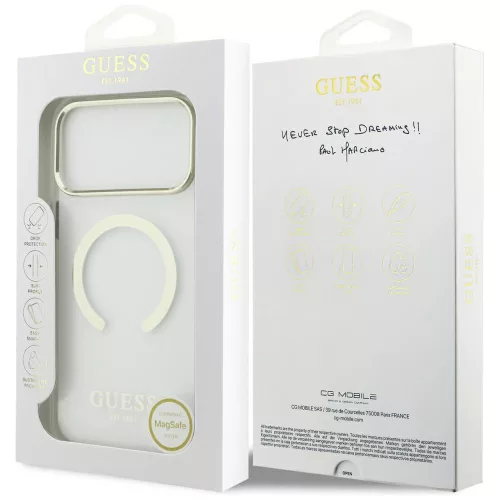 Guess - Metal Outline MagSafe (GUHMP18XHTRMD) - iPhone 18 Pro Max / iPhone 17 Pro Max  - Gold