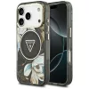 Guess - IML Glitter Flowers Triangle MagSafe (GUHMP18LHFLPEDK) - iPhone 18 Pro / iPhone 17 Pro - Black