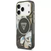 Guess - IML Glitter Flowers Triangle MagSafe (GUHMP18LHFLPEDK) - iPhone 18 Pro / iPhone 17 Pro - Black