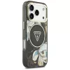 Guess - IML Glitter Flowers Triangle MagSafe (GUHMP18LHFLPEDK) - iPhone 18 Pro / iPhone 17 Pro - Black