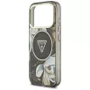 Guess - IML Glitter Flowers Triangle MagSafe (GUHMP18LHFLPEDK) - iPhone 18 Pro / iPhone 17 Pro - Black
