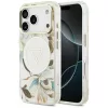 Guess - IML Glitter Flowers Triangle MagSafe (GUHMP18LHFLPEDH) - iPhone 18 Pro / iPhone 17 Pro - White