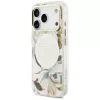 Guess - IML Glitter Flowers Triangle MagSafe (GUHMP18LHFLPEDH) - iPhone 18 Pro / iPhone 17 Pro - White