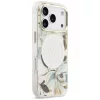 Guess - IML Glitter Flowers Triangle MagSafe (GUHMP18LHFLPEDH) - iPhone 18 Pro / iPhone 17 Pro - White