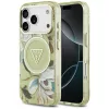 Guess - IML Glitter Flowers Triangle MagSafe (GUHMP18LHFLPEDN) - iPhone 18 Pro / iPhone 17 Pro - Green