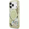 Guess - IML Glitter Flowers Triangle MagSafe (GUHMP18LHFLPEDN) - iPhone 18 Pro / iPhone 17 Pro - Green