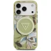 Guess - IML Glitter Flowers Triangle MagSafe (GUHMP18LHFLPEDN) - iPhone 18 Pro / iPhone 17 Pro - Green