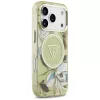 Guess - IML Glitter Flowers Triangle MagSafe (GUHMP18LHFLPEDN) - iPhone 18 Pro / iPhone 17 Pro - Green