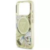 Guess - IML Glitter Flowers Triangle MagSafe (GUHMP18LHFLPEDN) - iPhone 18 Pro / iPhone 17 Pro - Green