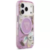 Guess - IML Glitter Flowers Triangle MagSafe (GUHMP18LHFLPEDU) - iPhone 18 Pro / iPhone 17 Pro - Purple