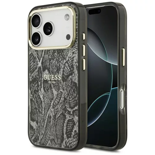 Guess - Python Pattern MagSafe (GUHMP18LHIMPYGK) - iPhone 18 Pro / iPhone 17 Pro - Black