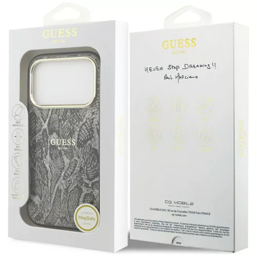 Guess - Python Pattern MagSafe (GUHMP18LHIMPYGK) - iPhone 18 Pro / iPhone 17 Pro - Black