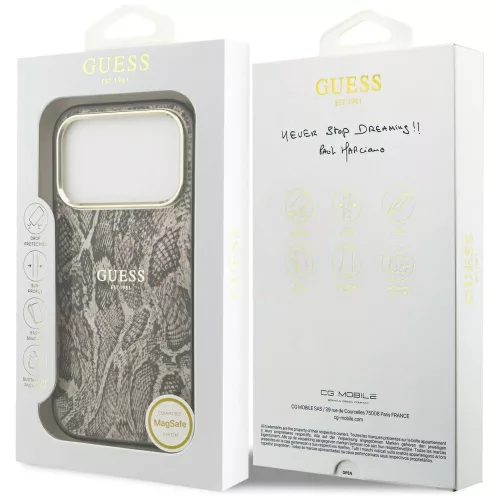 Guess - Python Pattern MagSafe (GUHMP18XHIMPYGW) - iPhone 18 Pro Max / iPhone 17 Pro Max - Brown