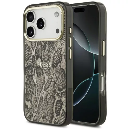 Guess - Python Pattern MagSafe (GUHMP18LHIMPYGW) - iPhone 18 Pro / iPhone 17 Pro - Brown