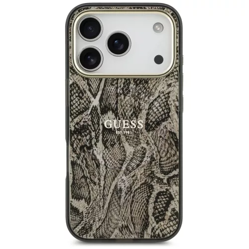 Guess - Python Pattern MagSafe (GUHMP18LHIMPYGW) - iPhone 18 Pro / iPhone 17 Pro - Brown