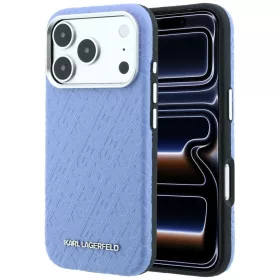   Karl Lagerfeld - HC MagSafe Grained Leather Metal Logo (KLHMP18LPSKLFOFB) - iPhone 18 Pro Max / iPhone 17 Pro Max - Blue