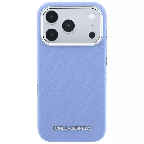 Karl Lagerfeld - HC MagSafe Grained Leather Metal Logo (KLHMP18LPSKLFOFB) - iPhone 18 Pro Max / iPhone 17 Pro Max - Blue