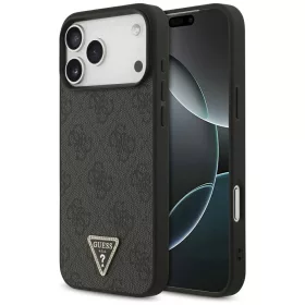   Guess - Leather 4G Triangle Strass MagSafe (GUHMP18XP4TDPLK) - iPhone 18 Pro Max / iPhone 17 Pro Max - Black