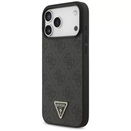 Guess - Leather 4G Triangle Strass MagSafe (GUHMP18XP4TDPLK) - iPhone 18 Pro Max / iPhone 17 Pro Max - Black