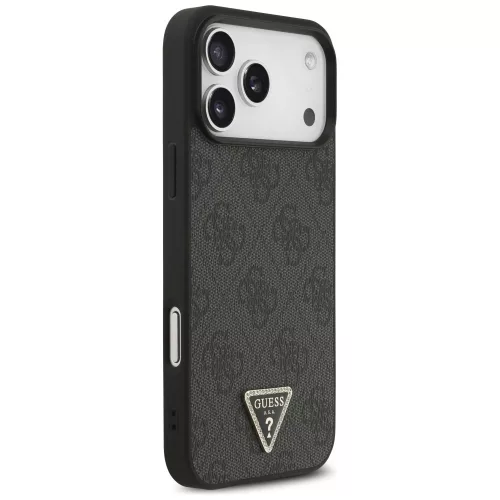 Guess - Leather 4G Triangle Strass MagSafe (GUHMP18XP4TDPLK) - iPhone 18 Pro Max / iPhone 17 Pro Max - Black