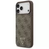 Guess - Leather 4G Triangle Strass MagSafe (GUHMP18XP4TDPW) - iPhone 18 Pro Max / iPhone 17 Pro Max - Brown