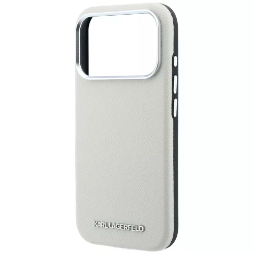 Karl Lagerfeld - HC MagSafe Grained Leather Elongated Logo (KLHMP18XPSWGKLE) - iPhone 18 Pro Max / iPhone 17 Pro Max - Beige