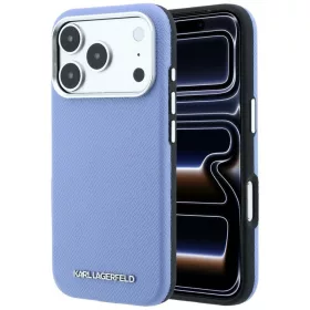   Karl Lagerfeld - HC MagSafe Grained Leather Elongated Logo (KLHMP18XPSWGKLB) - iPhone 18 Pro Max / iPhone 17 Pro Max - Blue