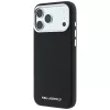 Karl Lagerfeld - Hardcase MagSafe Grained Leather Elongated Logo (KLHMP18LPSWGKLK) - iPhone 18 Pro / iPhone 17 Pro - Black